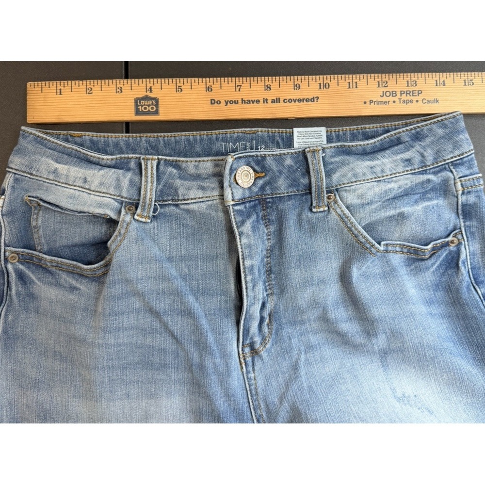 Time & Tru High Rise Stretch Skinny Denim Jeans Women's‎ Size 12P - Picture 5 of 13